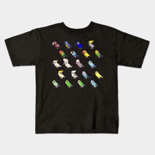 Pixel Parrot Pattern Kids T-Shirt